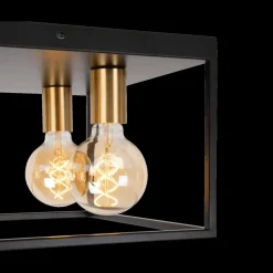 Plafonniers|Ygo Plafonnier RUBEN 4Del. VK Zwart/Mat Goud