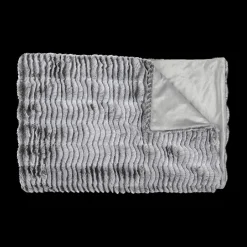 Sierkussens & Plaids|Ygo Plaid ABBIA Faux Fur Grijs