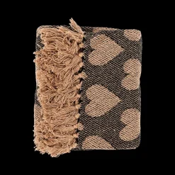 Sierkussens & Plaids|Ygo Plaid HARTS Beige/Zwart