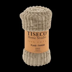 Sierkussens & Plaids|Ygo Plaid RIBBLE Microflanel Taupe