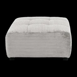 Poufen & Voetenbanken|Ygo Poef LORETO Rib Lichtgrijs 119x100