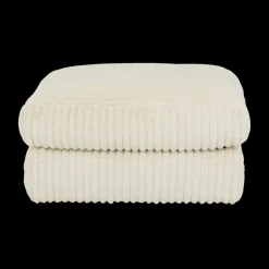 Poufen & Voetenbanken|Ygo Poef PROSPERO Rib Ecru 105x105
