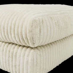 Poufen & Voetenbanken|Ygo Poef PROSPERO Rib Ecru 105x105