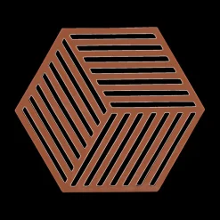 Potten & Pannen|Ygo Potonderzetter HEXAGON Sil. Terracotta