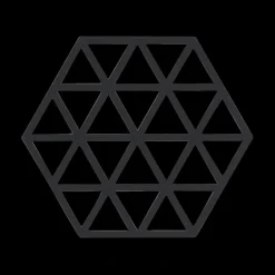 Potten & Pannen|Ygo Potonderzetter TRIANGLES Sil. Black