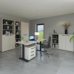 Bureau- En Boekenkasten|Ygo Regaal CAPS 6 Vakken Bolivar Wood