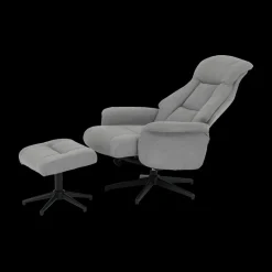 Relaxen|Ygo Relax MENNO met poef B77 Grijs