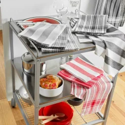 Keukenlinnen|Ygo S/3 Keukenhanddoek BAYA Katoen Grijs