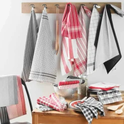 Keukenlinnen|Ygo S/3 Keukenhanddoek BAYA Katoen Grijs