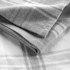 Keukenlinnen|Ygo S/2 Keukenhanddoek TORCHA Katoen Wit/Grijs