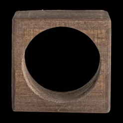 Tafelaccessoires|Ygo S/4 Servetring INIO Hout Bruin