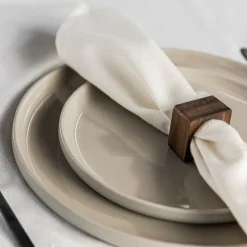 Tafelaccessoires|Ygo S/4 Servetring INIO Hout Bruin
