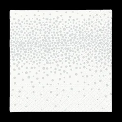 Tafellinnen & -Textiel|Ygo S/20 Serviet CONFETTI Wit/Zilver
