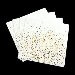 Tafellinnen & -Textiel|Ygo S/20 Serviet SPOTS Goud/Wit