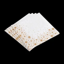 Tafellinnen & -Textiel|Ygo S/20 Serviet STARLING Wit/Goud