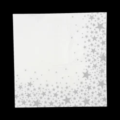 Tafellinnen & -Textiel|Ygo S/20 Serviet STARLING Wit/Zilver