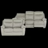 Salonsets|Ygo Salonset ARLON BLJ-22 Dove Grey: 2-zit vast + 3-zit met 2 relaxen