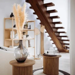 Salontafels & Bijzettafels|Ygo Salontafel Ø60 COLVAS Hout Naturel