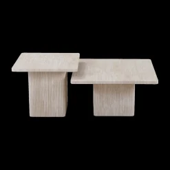 Salontafels & Bijzettafels|Ygo Salontafel AGATHA S/2 Decor Travertin Beige