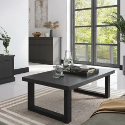 Salontafels & Bijzettafels|Ygo Salontafel CASTELLO 130x65 Zwarte Eik