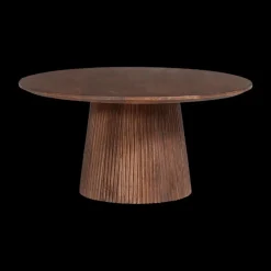 Salontafels & Bijzettafels|Ygo Salontafel DOMINGO Mango Lichtbruin Ø80