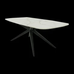 Salontafels & Bijzettafels|Ygo Salontafel DOMINIK 130x46 Keramiek Wit/Cognac