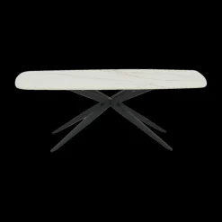 Salontafels & Bijzettafels|Ygo Salontafel DOMINIK 130x46 Keramiek Wit/Cognac