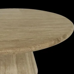 Salontafels & Bijzettafels|Ygo Salontafel ECHO Ø90 Travertin