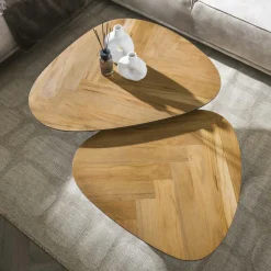 Salontafels & Bijzettafels|Ygo Salontafel FLORUS S/2 Organisch Rock