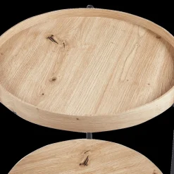 Salontafels & Bijzettafels|Ygo Salontafel JACOB Ø45 M/Onderblad Oude Eik