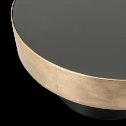 Salontafels & Bijzettafels|Ygo Salontafel LIGHT Zwart met gouden boord