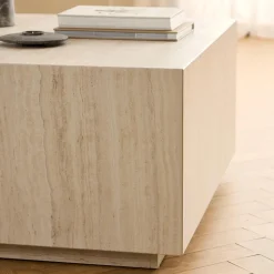 Salontafels & Bijzettafels|Ygo Salontafel LIVA Travertijnlook Vierkant 90