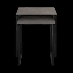 Salontafels & Bijzettafels|Ygo Salontafel MARCO S/2 Keramiek Zwart/Metaal Zwart