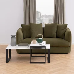 Salontafels & Bijzettafels|Ygo Salontafel MARCO S/2 Keramiek Wit/Metal Zwart