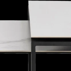Salontafels & Bijzettafels|Ygo Salontafel MARCO S/2 Keramiek Wit/Metal Zwart