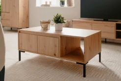 Salontafels & Bijzettafels|Ygo Salontafel MARE Artisan eik/zwart