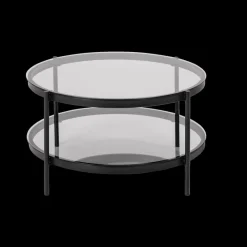 Salontafels & Bijzettafels|Ygo Salontafel METTA Smoked Glass