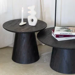 Salontafels & Bijzettafels|Ygo Salontafel NATHAN Ø60 Decor Donkerbruin