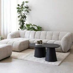 Salontafels & Bijzettafels|Ygo Salontafel NATHAN Ø80 Decor Donkerbruin