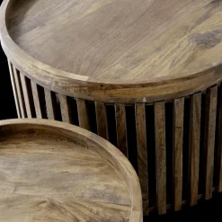 Salontafels & Bijzettafels|Ygo Salontafel NEROTA Massief mango zandkleur