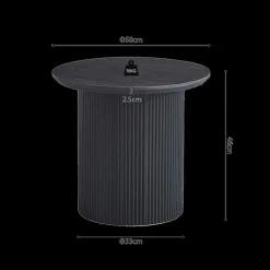 Salontafels & Bijzettafels|Ygo Salontafel PORTO Decor Donkerbruin Ø50