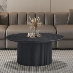 Salontafels & Bijzettafels|Ygo Salontafel PORTO Decor Donkerbruin Ø80