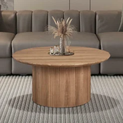 Salontafels & Bijzettafels|Ygo Salontafel PORTO Decor Oude Eik Ø80