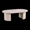 Salontafels & Bijzettafels|Ygo Salontafel PORTO Ovaal 120x70 Travertijnlook