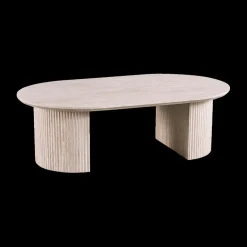Salontafels & Bijzettafels|Ygo Salontafel PORTO Ovaal 120x70 Travertijnlook