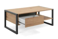 Salontafels & Bijzettafels|Ygo Salontafel ROCKY 100x55 Artisan Eik/Anthraciet