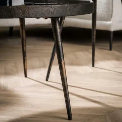 Salontafels & Bijzettafels|Ygo Salontafel RONDINO Metallic Ø76/58