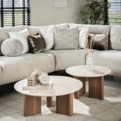 Salontafels & Bijzettafels|Ygo Salontafel S/2 AUDE Ø76/Ø58
