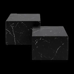 Salontafels & Bijzettafels|Ygo Salontafel S/2 LIVA Marmerlook Zwart