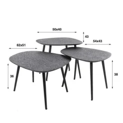 Salontafels & Bijzettafels|Ygo Salontafel set INAYA